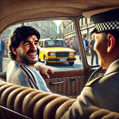 Maradona e tassista